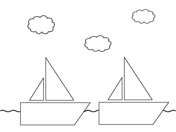 Аппликация кораблик