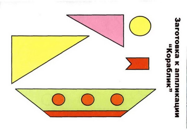 Аппликация кораблик