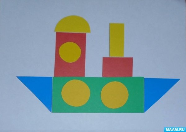 Аппликация из геометрических фигур