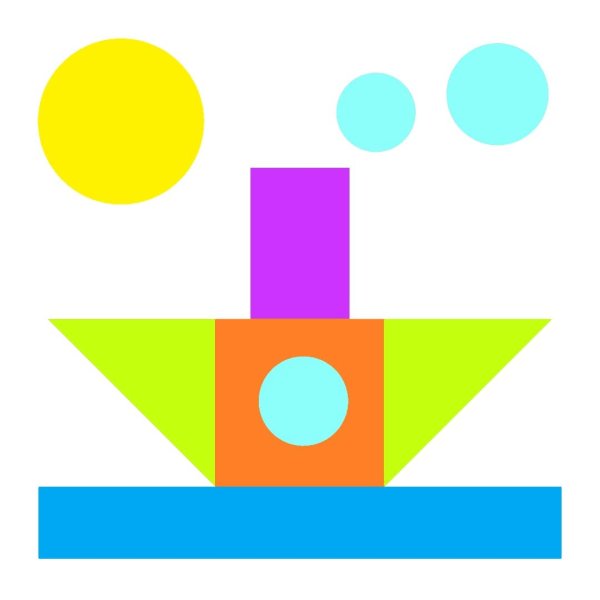 Аппликация из геометрических фигу