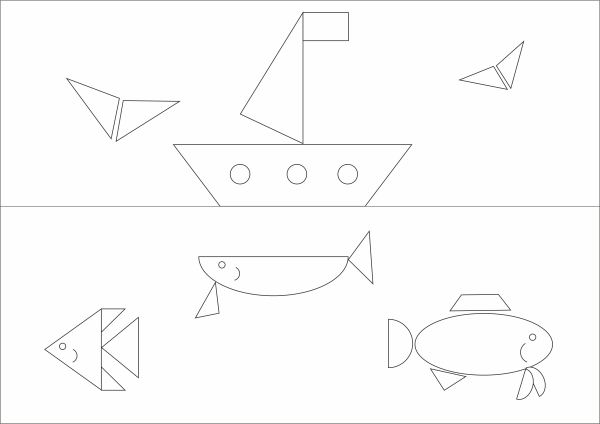 Рыба из геометрических фигур