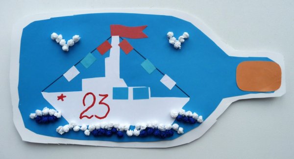 Аппликация корабль