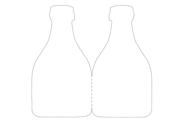 Бутылки шаблон для печати