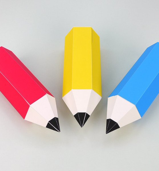 Карандаш из картона