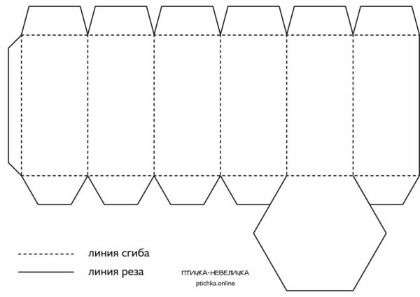 Макет коробки для карандашей