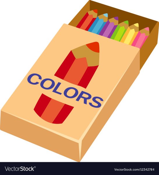 Карандаши в коробке рисунок