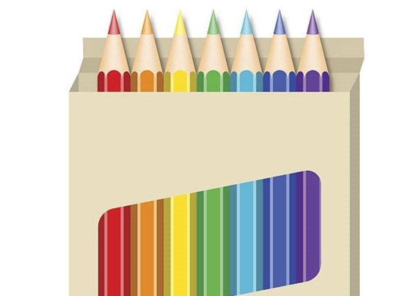 Цветные карандаши в коробке