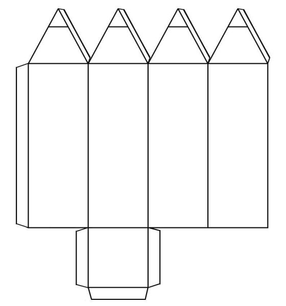 Цветные карандаши из картона