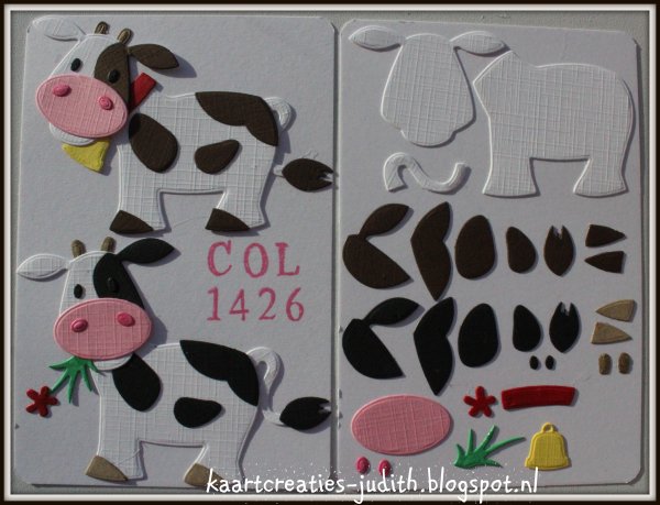 Аппликация корова из фетра