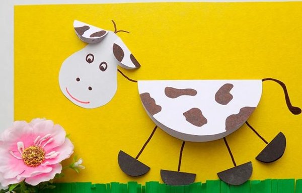 Аппликация корова