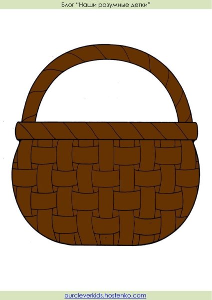 Корзинка раскраска для детей