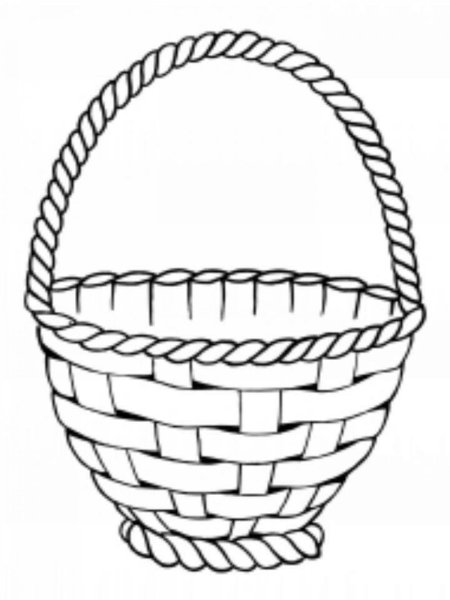 Корзинка раскраска для детей