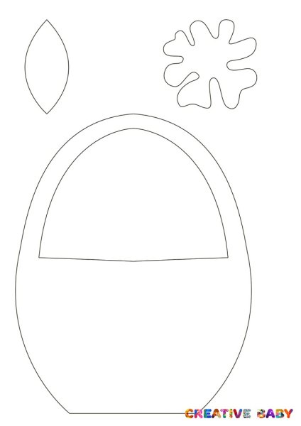 Трафарет корзинки для аппликации