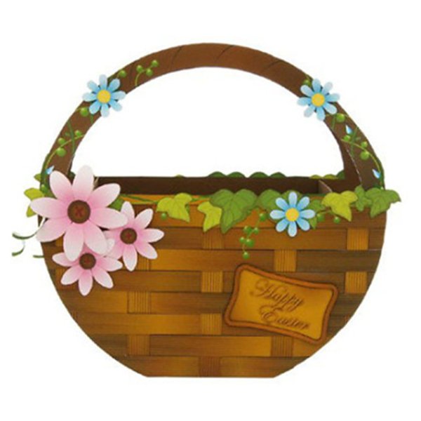 Корзина для цветов трафарет