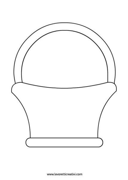 Корзина шаблон для рисования