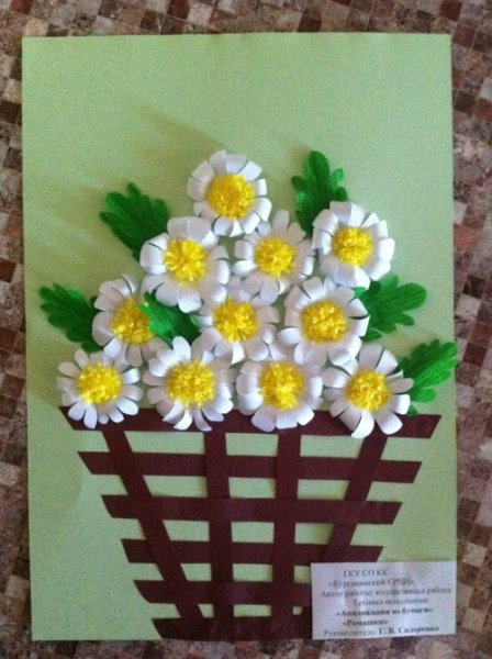 Ромашка поделка для детского сада