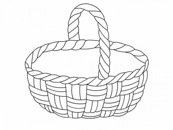 Раскраска корзинка пустая для детей