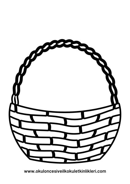 Корзина трафарет