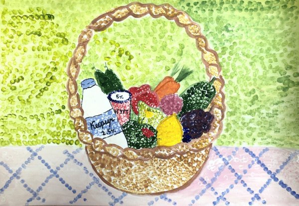 Аппликация витаминная корзина
