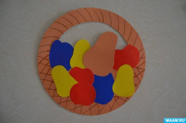 Корзина с витаминами аппликация