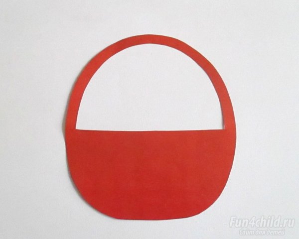 Трафарет корзинки для аппликации