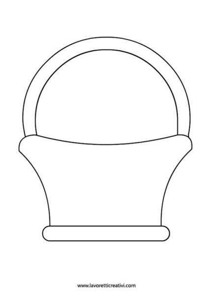Трафарет корзинки для цветов