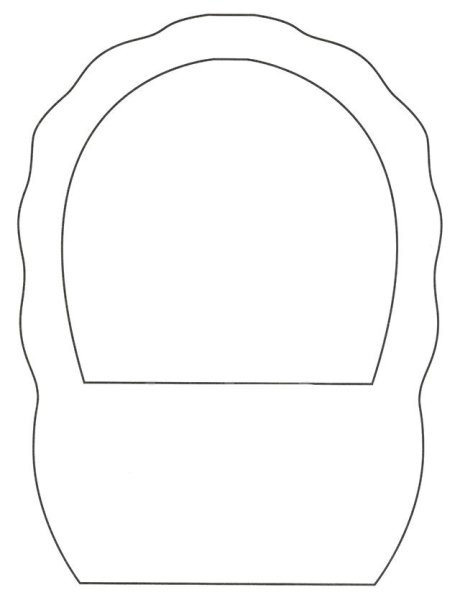 Шаблон корзинки для аппликации