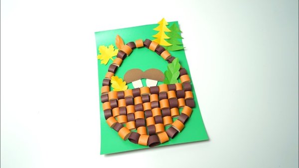 Объемная аппликация корзина