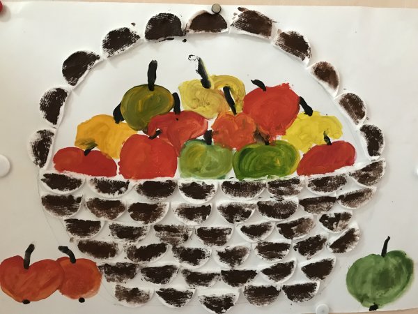 Аппликация на тему фрукты