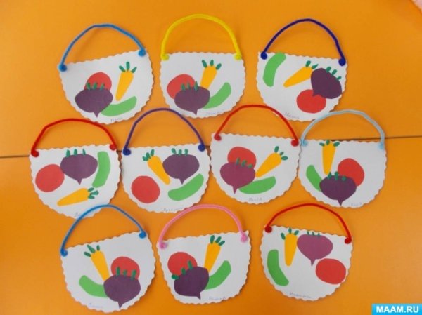 Аппликация в младшей группе детского сада