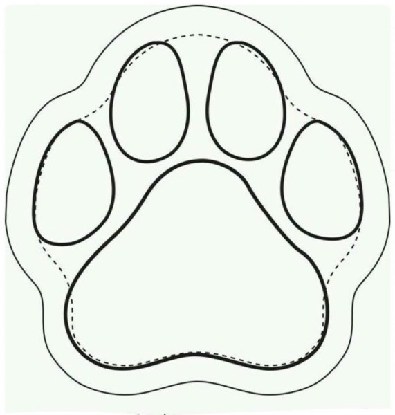 Собачья лапка трафарет