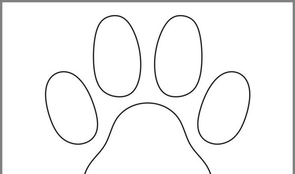 Кошачьи лапки трафарет