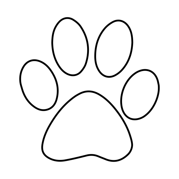 Кошачья лапка отпечаток контур