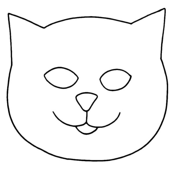 Маска с мордой кота
