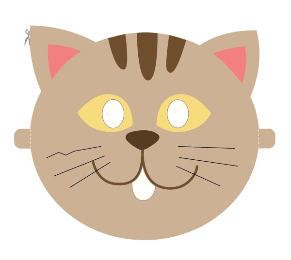 Мордочки животных для аппликации