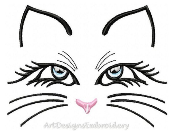 Кошачьей мордочки для рисования