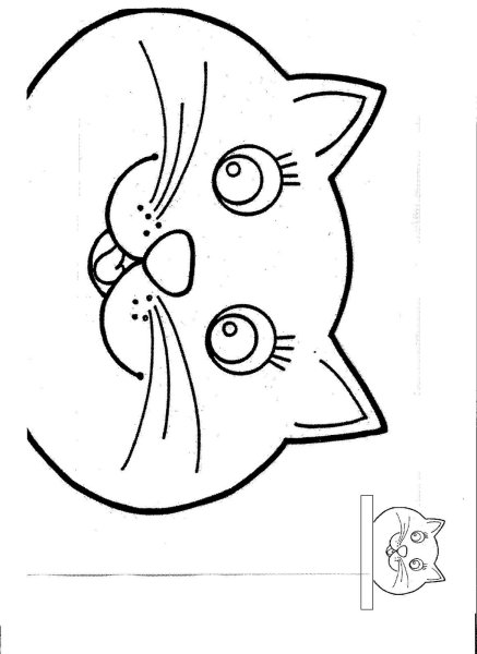 Мордочка кошки раскраска
