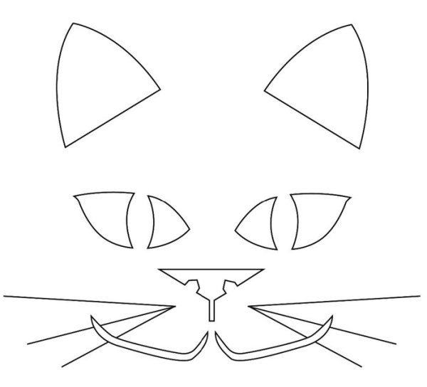 Кошачьи уши для вырезания