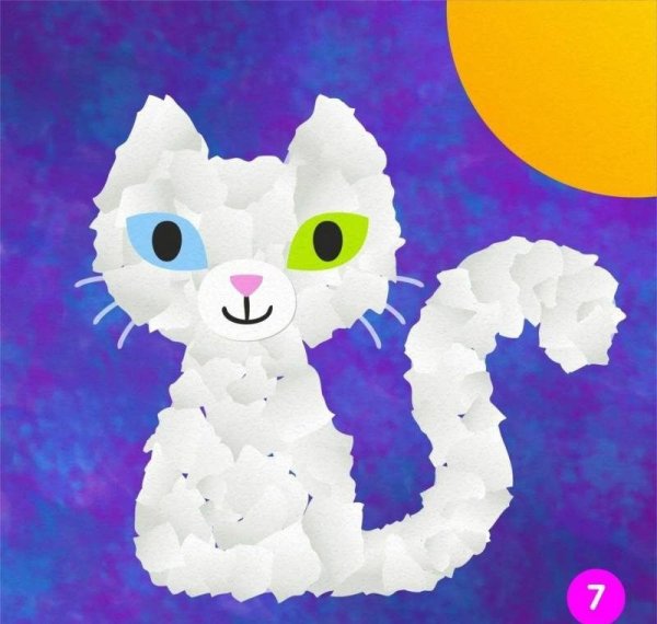 Аппликация из рваной бумаги