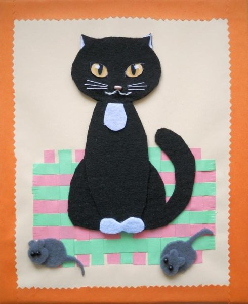 Аппликация кошечка