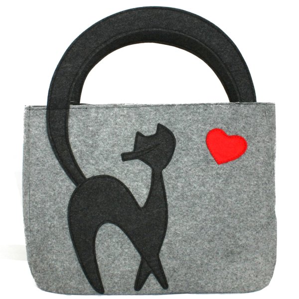 Сумка с аппликацией кошки