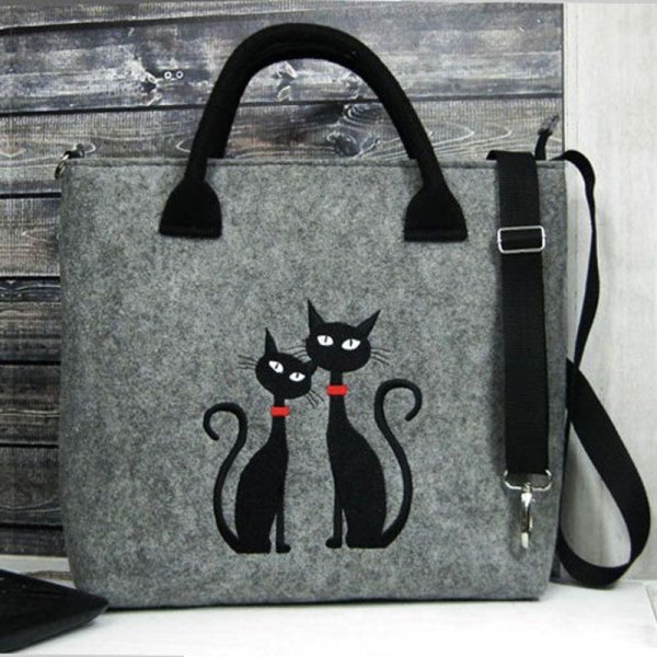 Силуэт кошки на сумку