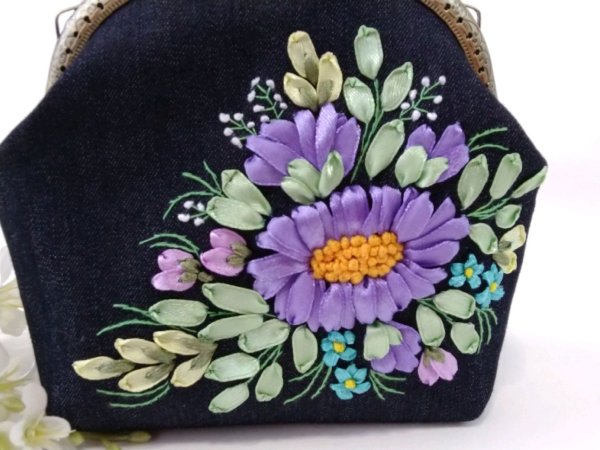 Вышивка лентами кошельки