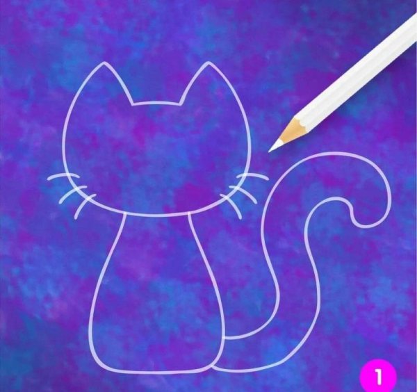 Кот аппликация из бумаги