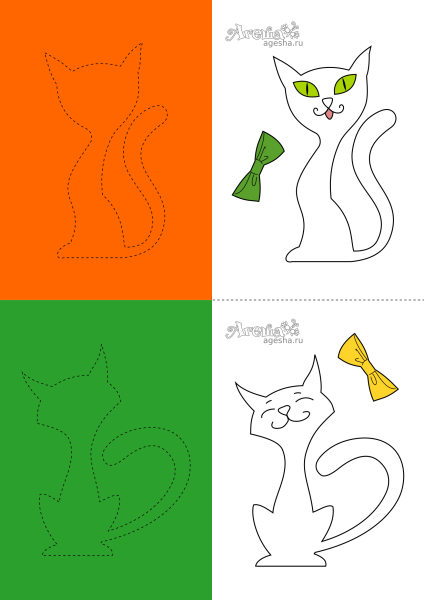 Аппликация "котик"