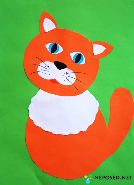 Аппликация кошка