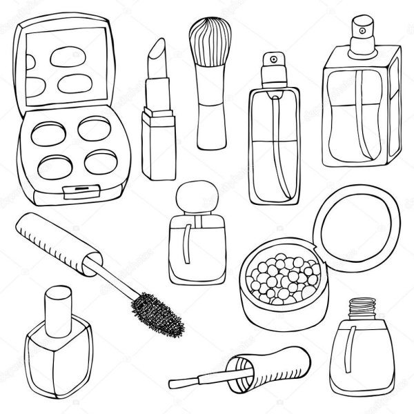 Косметика раскраска для девочек