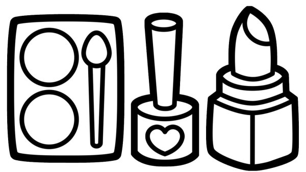 Косметика раскраска для детей