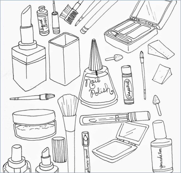 Разукрашки для девочек косметика