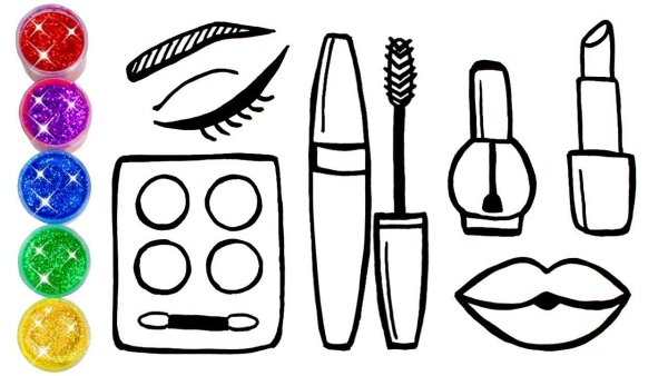 Картинки косметики для срисовки